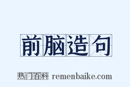 前脑造句是什么意思的图片